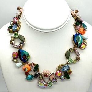 J. Crew Brulee Crystal Wreath Necklace